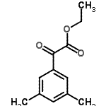 structure of CAS# 100117-62-2, Ethyl (3,5-Dimethylphenyl)(Oxo)Acetate;ethyl 2-(3,5-dimethylphenyl)-2-oxo-acetate;Ethyl 3,5-dimethylbenzoylformate;ZINC02574394