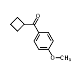 structure of CAS# 100121-80-0, Cyclobutyl(4-Methoxyphenyl)Methanone;Cyclobutyl 4-methoxyphenyl ketone;MFCD03841250