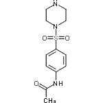 structure of CAS# 100318-71-6, N-[4-(1-Piperazinylsulfonyl)Phenyl]Acetamide;N-(4-(piperazin-1-ylsulfonyl)phenyl)acetamide;N-[4-(Piperazine-1-sulfonyl)-phenyl]-acetamide;N-[4-(piperazinylsulfonyl)phenyl]acetamide