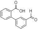 结构式 CAS# 100538-35-0, 3'-甲酰基-[1,1'-联苯]-2-羧酸