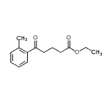 structure of CAS# 100972-13-2, Ethyl 5-(2-Methylphenyl)-5-Oxopentanoate;Ethyl 5-(2-methylphenyl)-5-oxovalerate;MFCD01320209
