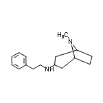 structure of CAS# 101438-17-9, 8-Methyl-N-(2-Phenylethyl)-8-Azabicyclo[3.2.1]Octan-3-Amine;(8-methyl-8-azabicyclo[3.2.1]oct-3-yl)(2-phenylethyl)amine;(8-Methyl-8-aza-bicyclo[3.2.1]oct-3-yl)-phenethyl-;Amine