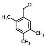 结构式 CAS# 10340-77-9, 1-(氯甲基)-2,4,5-三甲基苯