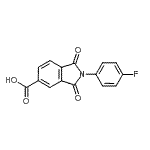 结构式 CAS# 110768-19-9, 2-(4-氟苯基)-1,3-二氧代-5-异吲哚啉羧酸