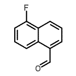 结构式 CAS# 110931-86-7, 5-氟-1-萘甲醛