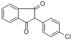 structure of CAS# 1146-99-2, 2-(4-Chlorophenyl)Indene-1,3-Dione;2-(4-Chlorophenyl)Indane-1,3-Dione;2-(4-Chlorophenyl)Indane-1,3-Quinone;Ncgc00160557-01