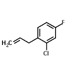 structure of CAS# 128426-47-1, 1-Allyl-2-Chloro-4-Fluorobenzene;3-(2-Chloro-4-fluorophenyl)-1-propene