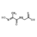 结构式 CAS# 133333-62-7, N-[(2E)-2-(羟基亚胺)丙酰]甘氨酸