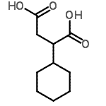 结构式 CAS# 1489-63-0, 2-环己基琥珀酸