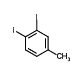 结构式 CAS# 1608-47-5, 1,2-二碘-4-甲基苯