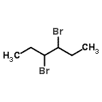 结构式 CAS# 16230-28-7, 3,4-二溴己烷