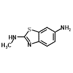 结构式 CAS# 16349-38-5, N<sup>2</sup>-甲基-1,3-苯并噻唑-2,6-二胺