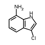 结构式 CAS# 165669-13-6, 3-氯-1H-吲哚-7-胺