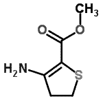 结构式 CAS# 167280-87-7, 甲基3-氨基-4,5-二氢-2-噻吩羧酸酯