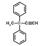结构式 CAS# 17156-65-9, 乙炔基(甲基)二苯基硅烷