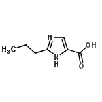 结构式 CAS# 172875-52-4, 2-丙基-1H-咪唑-5-羧酸