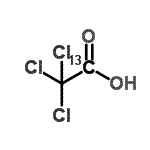 结构式 CAS# 173470-69-4, 三氯(1-<sup>13</sup>C)乙酸