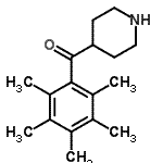 结构式 CAS# 175136-85-3, (五甲基苯基)(4-哌啶基)甲酮