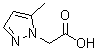 structure of CAS# 180741-44-0, (5-Methyl-1H-Pyrazol-1-Yl)Acetic Acid;(5-Methyl-pyrazol-1-yl)-acetic acid;(5-METHYL-PYRAZOL-1-YL)-ACETICACID;2-(5-Methyl-1H-Pyrazol-1-Yl)Acetic Acid