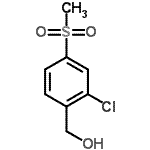 structure of CAS# 181300-40-3, [2-Chloro-4-(Methylsulfonyl)Phenyl]Methanol;(2-chloro-4-(methylsulfonyl)phenyl)methanol;(2-Chloro-4-methanesulfonyl-phenyl)-methanol;2-chloro-1-(hydroxymethyl)-4-(methylsulfonyl)benzene