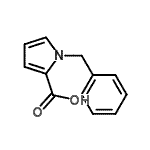 structure of CAS# 18159-22-3, 1-Benzyl-1H-Pyrrole-2-Carboxylic Acid;1-benzyl-1H-pyrrole-2-carboxylic acid;1H-Pyrrole-2-carboxylic acid, 1-(phenylmethyl)-;MFCD00894448