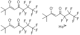 structure of CAS# 18323-97-2, Holmium Tris[(3Z)-6,6,7,7,8,8,8-Heptafluoro-2,2-Dimethyl-5-Oxo-3-Octen-3-Olate];5-octen-4<wbr>-one, 1,1<wbr>,1,2,2,3,<wbr>3-heptafl<wbr>uoro-6-hy<wbr>droxy-7,7<wbr>-dimethyl<wbr>-, holmiu<wbr>m salt, (<wbr>5Z)- (3:1);HOLMIUM I<wbr>II 6,6,7,<wbr>7,8,8,8-H<wbr>EPTAFLUOR<wbr>O-2,2-DIM<wbr>ETHYL-3,5<wbr>-OCTANEDI<wbr>ONATE;holmium t<wbr>ris[(3Z)-<wbr>6,6,7,7,8<wbr>,8,8-hept<wbr>afluoro-2<wbr>,2-dimeth<wbr>yl-5-oxoo<wbr>ct-3-en-3<wbr>-olate]