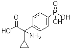 结构式 CAS# 183364-82-1, 氨基(环丙基)(4-膦酰苯基)乙酸