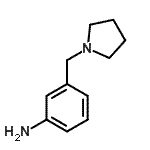 结构式 CAS# 183365-31-3, 3-(1-吡咯烷基甲基)苯胺