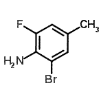 structure of CAS# 18349-09-2, 2-Bromo-6-Fluoro-4-Methylaniline;2-Bromo-6-fluoro-4-methylaniline?;MFCD07780634