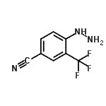 structure of CAS# 184163-56-2, 4-Hydrazino-3-(Trifluoromethyl)Benzonitrile;4-Cyano-2-(trifluoromethyl)phenylhydrazine;4-hydrazino-3-(trifluoromethyl)benzenecarbonitrile;4-hydrazinyl-3-(trifluoromethyl)benzonitrile