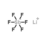 structure of CAS# 18424-17-4, Lithium Hexafluoroantimonate(1-);hexafluorostibine, lithium salt;Lithium hexafluoroantimonate;Lithium hexafluoroantimonate(V) 97%