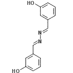 structure of CAS# 18428-76-7, 3,3'-[(1E,2E)-1,2-Hydrazinediylidenedi(E)Methylylidene]Diphenol;3,3'-[(1E<wbr>,2E)-hydr<wbr>azine-1,2<wbr>-diyliden<wbr>edi(E)met<wbr>hylyliden<wbr>e]diphenol;3,3'-Dihydroxybenzalazine;3-[(1E,3E<wbr>)-2,3-Dia<wbr>za-4-(3-h<wbr>ydroxyphe<wbr>nyl)buta-<wbr>1,3-dieny<wbr>l]phenol