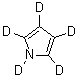 结构式 CAS# 18430-85-8, (<sup>2</sup>H<sub>5</sub>)-1H-吡咯