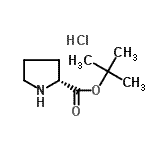 structure of CAS# 184719-80-0, 2-Methyl-2-Propanyl D-Prolinate Hydrochloride (1:1);D-Proline tert-Butyl Ester Hydrochloride;H-D-Pro-OtBu.HCl;h-d-pro-ptbu.hcl