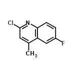 structure of CAS# 18529-12-9, 2-Chloro-6-Fluoro-4-Methylquinoline;AF-399/40987656;MFCD03085779;ZINC00333000