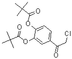 structure of CAS# 185448-73-1, 2-Chloro-3',4'-Bis(Pivaloyloxy)Acetophenone;2-CHLORO-3',4'-BIS(PIVALOYLOXY)ACETOPHENONE