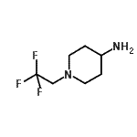 structure of CAS# 187217-99-8, 1-(2,2,2-Trifluoroethyl)-4-Piperidinamine;1-(2,2,2-trifluoroethyl)-4-piperidylamine;1-(2,2,2-trifluoroethyl)piperidin-4-amine;MFCD09040660