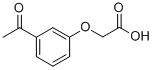 structure of CAS# 1878-80-4, 2-(3-Acetylphenoxy)-Acetic Acid;2-(3-Ethanoylphenoxy)Ethanoic Acid;Maybridge1_008932;Nsc49802