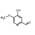 结构式 CAS# 204847-72-3, 4-羟基-5-甲氧基-2-吡啶甲醛