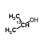 结构式 CAS# 21388-65-8, 2-(2-<sup>13</sup>C)丙醇