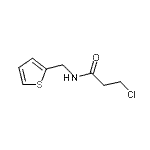 结构式 CAS# 21403-26-9, 3-氯-N-(2-噻吩基甲基)丙酰胺