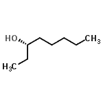 结构式 CAS# 22658-92-0, (3S)-3-辛醇