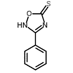 结构式 CAS# 23152-97-8, 3-苯基-1,2,4-恶二唑-5-硫醇