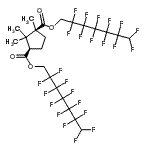 结构式 CAS# 2355-57-9, 二(2,2,3,3,4,4,5,5,6,6,7,7-十二氟庚基)(1S,3R)-1,2,2-三甲基-1,3-环戊烷二羧酸酯