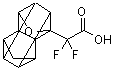 结构式 CAS# 253607-91-9, 二氟(5-氧杂六环[5.4.1.0<sup>2,6</sup>.0<sup>3,10</sup>.0<sup>4,8</sup>.0<sup>9,12</sup>]十二碳-4-基)乙酸
