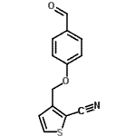 结构式 CAS# 256471-05-3, 3-[(4-甲酰基苯氧基)甲基]-2-噻吩甲腈