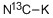 结构式 CAS# 25909-68-6, 氰化钾(碳-13)