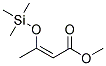 结构式 CAS# 26767-00-0, (2E)-3-[(三甲基硅烷基)氧基]-2-丁烯酸甲酯