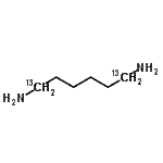 结构式 CAS# 286012-98-4, 1,6-(1,6-<sup>13</sup>C<sub>2</sub>)己烷二胺