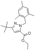 结构式 CAS# 306936-99-2, 3-叔丁基-1-(2,4,6-三甲基苄基)-1H-吡唑-5-羧酸乙酯